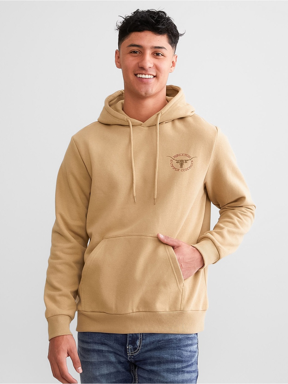 Brixton Suppy Co. Boswell Longhorn‎ Hoodie Size Medium